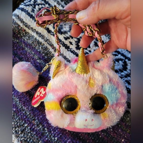 🛒🛍️💥NWT Fantasia the unicorn ty fashion collection beanie purse 🦄 - Picture 4 of 7